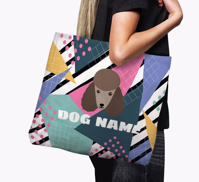 Retro Pattern: Personalized {breedFullName} Canvas Bag